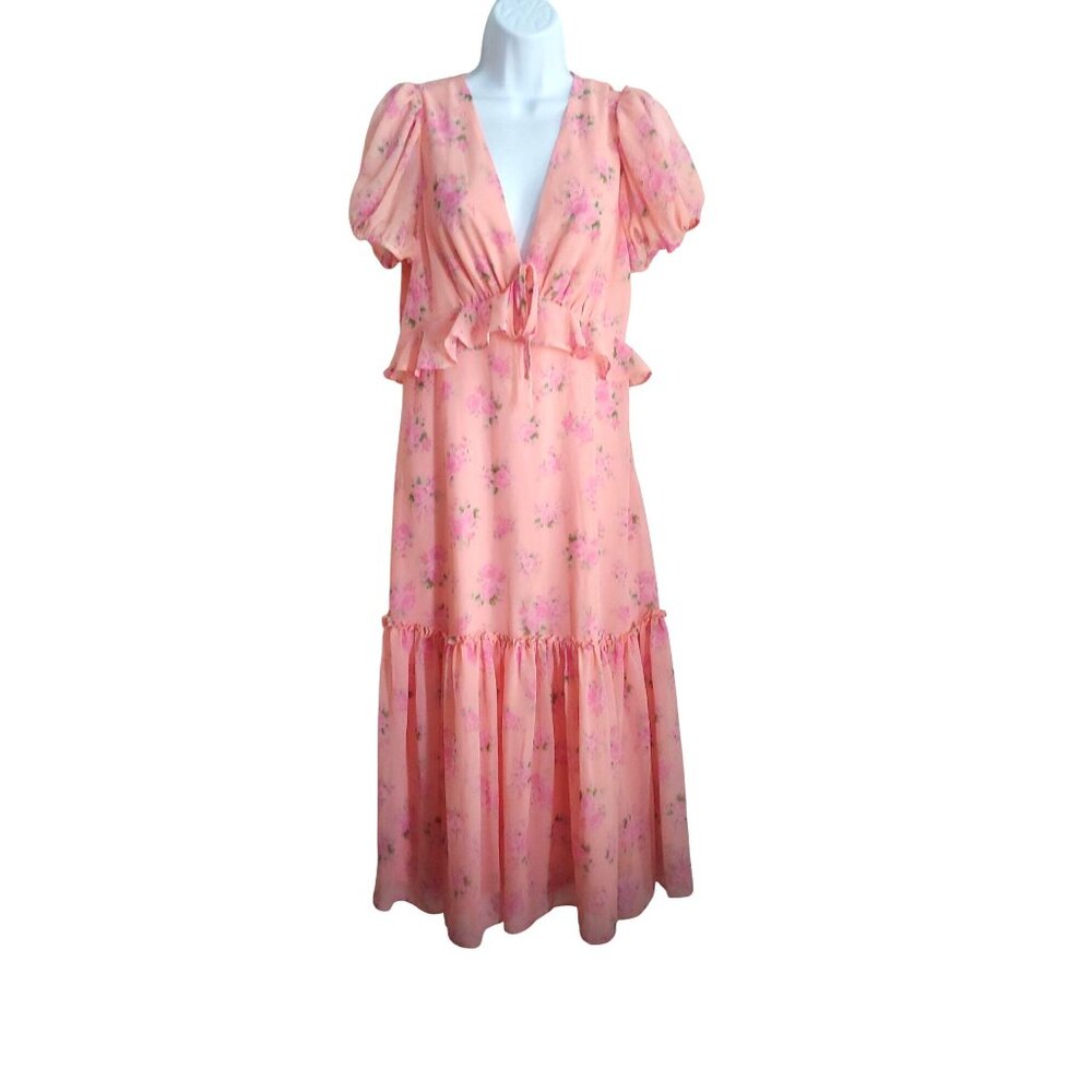 Loveshack Fancy Target Pink Fleur Coquette Fairy Whimsy Romantic Floral Dress 8